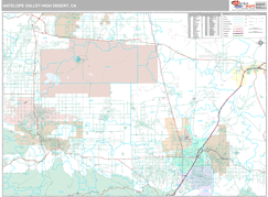 Antelope Valley-High Desert Metro Area Digital Map Premium Style
